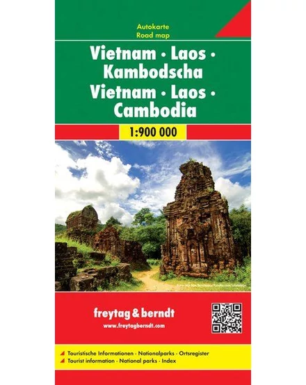 Cartographia-Vietnam, Laos, Cambodgia harta (Freytag)-9783707913781