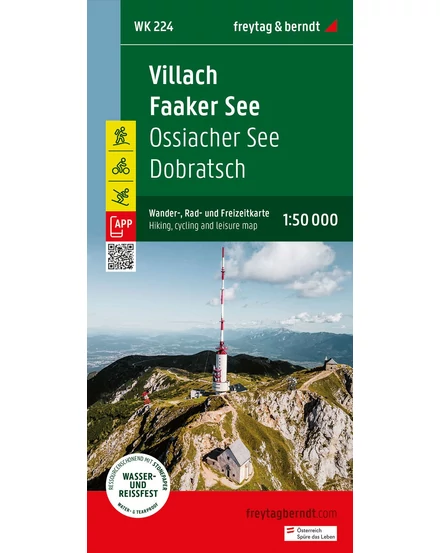 Cartographia-WK224 Faaker See - Ossiacher See - Villach - Dreilandereck - Unteres Gailtal harta turistică (Freytag)-9783707922103
