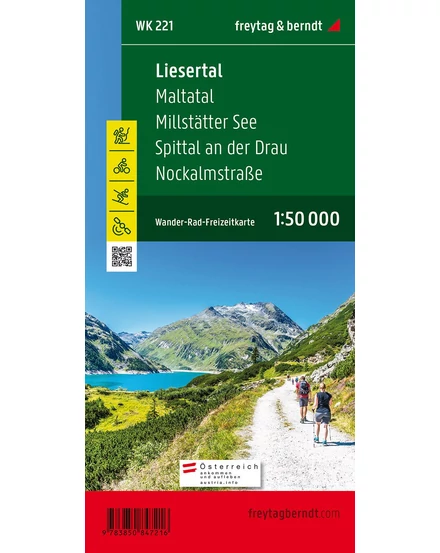 Cartographia-WK221 Liesertal - Maltatal - Millstatter See - Spittal an der Drau - Nockalmstrasse harta turistică (Freytag)-9783850847216