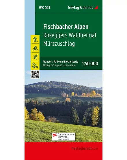 Cartographia-WK021 Fischbacher Alpen - Roseggers Waldheimat - Mürzzuschlag harta turistică (Freytag)-9783850847025