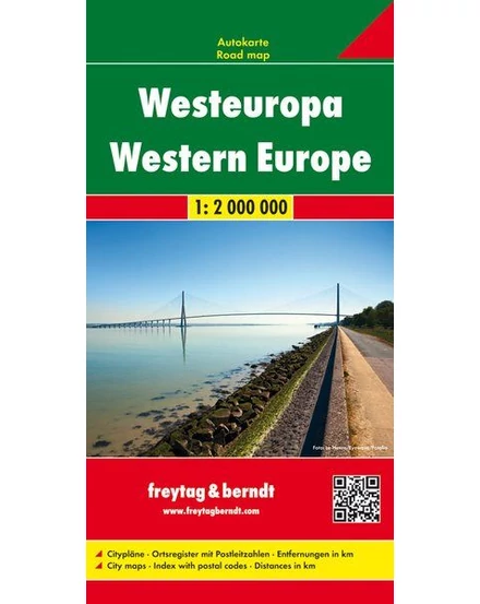 Cartographia-Europa de Vest harta (Freytag)-9783707907551