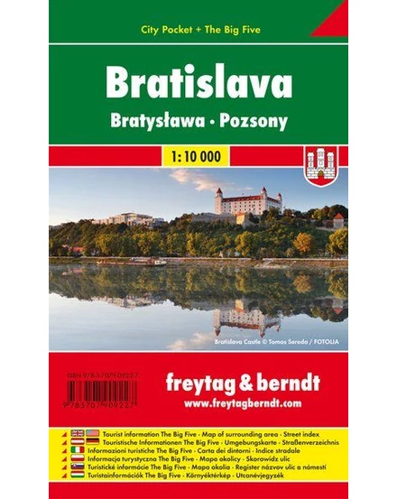Cartographia-Bratislava City Pocket harta orașului (Freytag)-9783707909227