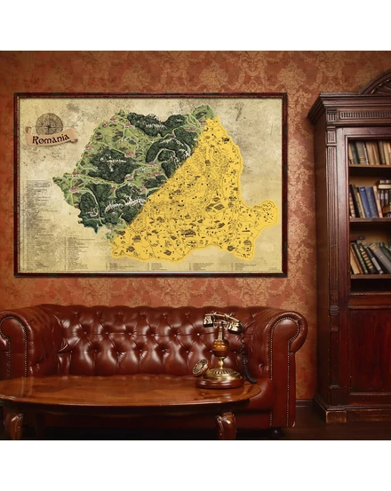 Cartographia - Románia kaparós térkép 8588007452081