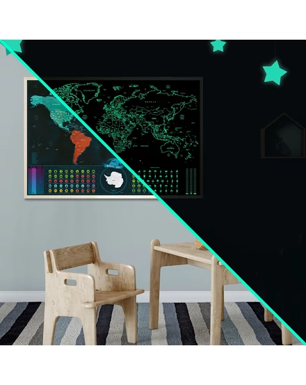 Cartographia-Világtérkép-sötétben világító - 8588007452609