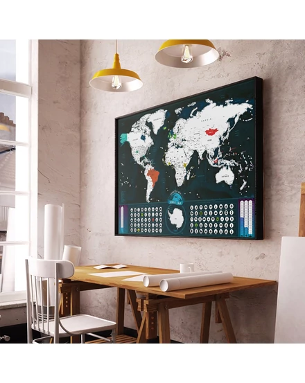 Cartographia-Világtérkép-kaparós - ezüst -8588007452548