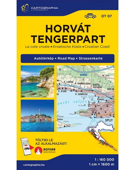 Cartographia-Litoralul Croaţiei  (Adria) harta-9789636800123