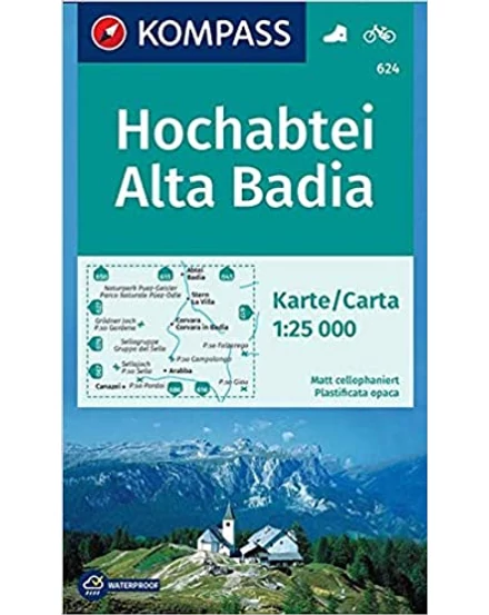 Cartographia-K 624 Hochabtei - Alta Badia  harta turistică-9783850265355