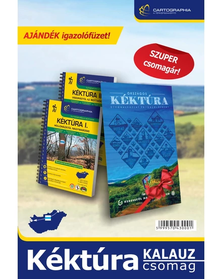 Cartographia-Kéktúra (National Blue Trail) ghid  + cadou carnet de certificat-