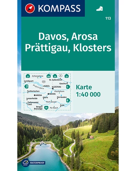 Cartographia-K 113 Davos, Arosa, Prattigau, Klosters harta turistică-9783991212829