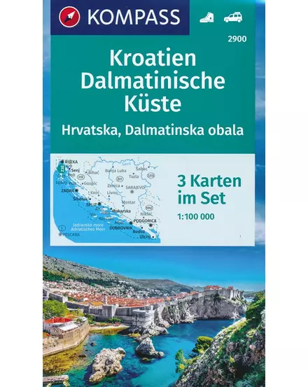 Cartographia-K 2900 Croația - Coasta Dalmațiană harta turistică-9783990446393