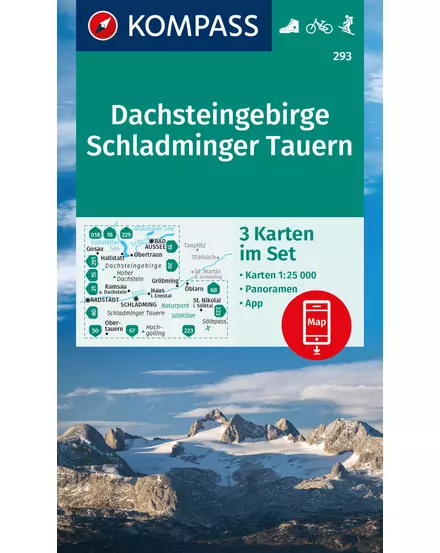 Cartographia-K 293 Dachsteingruppe, Schladminger Tauern harta turistică-9783991217688