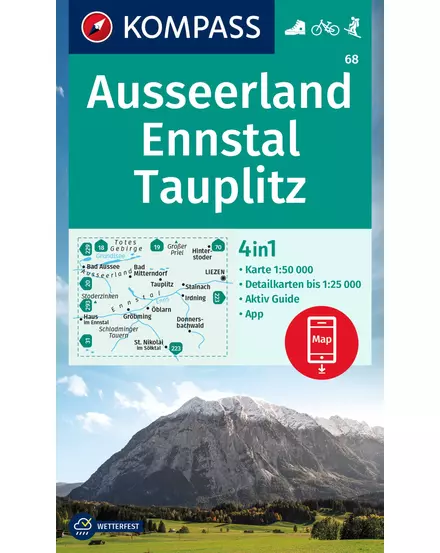Cartographia-K 68 Ausseerland - Ennstal harta turistică-9783991214489