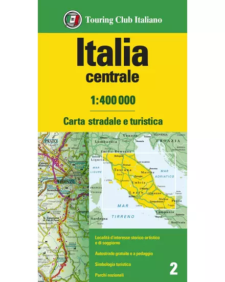 Cartographia-Italia centrală harta rutieră-TCI-9788836577996