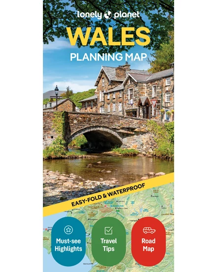 Cartographia - Wales harta laminată Lonely Planet - 9781788688987