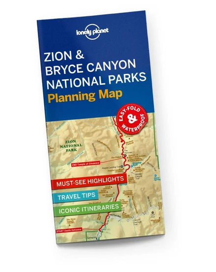 Cartographia-Zion & Bryce Canyon Parc National harta planificatorului de rute Lonely Planet-9781788686167