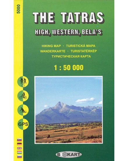 Cartographia-TP5000 Tatra (Înaltă, de Vest, Belai) harta turistică 1:50 000 (engleză)-9788387873783