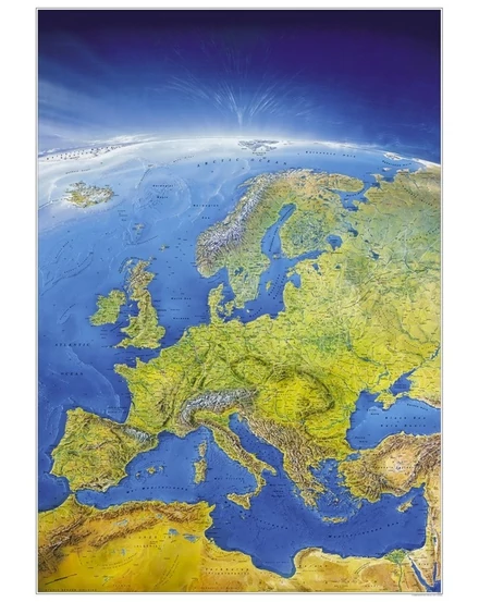 Cartographia-Európa panoráma térkép íves Mair-9783875042924