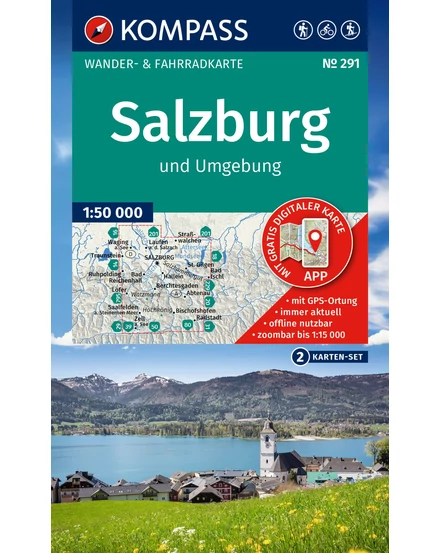 Cartographia-K 291 Salzburg și împrejurimi harta turistică-9783991544173