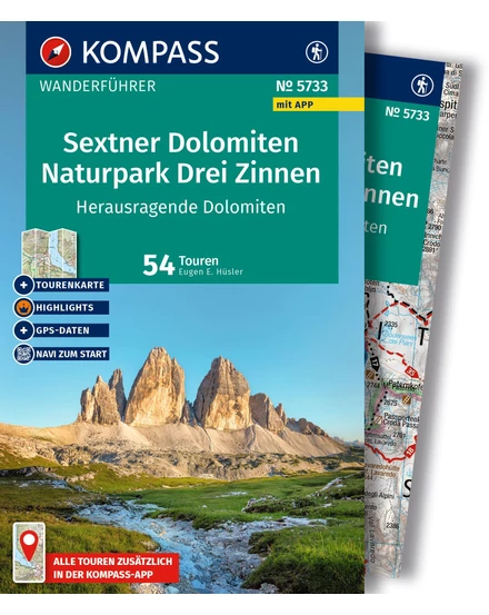 Cartographia-K 5733 Sextner Dolomiten, Natrupark Drei Zinnen ghid si harta turistică - 9783991544272