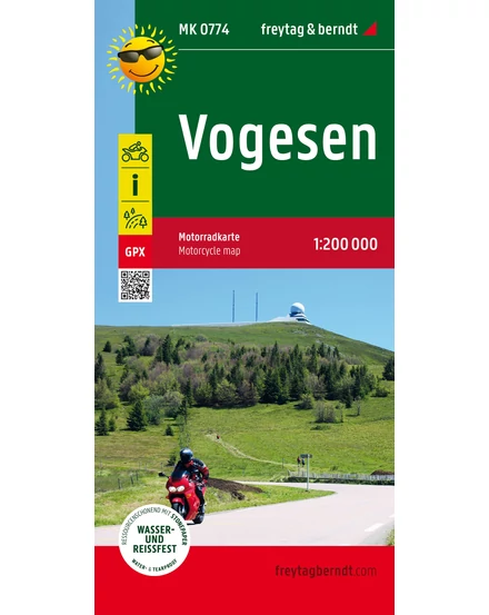 Cartographia - Munții Vosgi harta pentru motociclisti -9783707919844