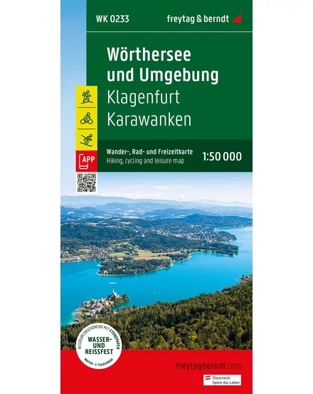 Cartographia-WK0233 Kartner Seen/Karawanken/Villach/Klagenfurt am Wörthersee harta turistică-Freytag-9783707919400