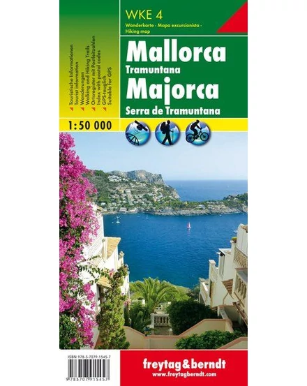 Cartographia - WKE 4 Mallorca, Tramuntana harta turistică - Freytag - 9783707915457