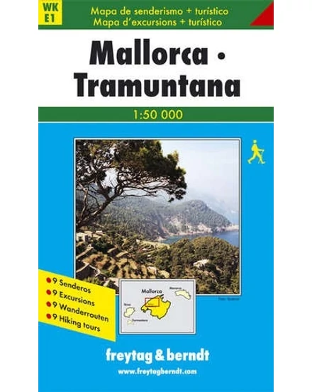 Cartographia-WKE1 Mallorca Tramuntana harta turistică - Freytag-9783850848114