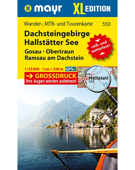 Cartographia-WM 550 Dachsteingebirge, Halstatter See harta turistică-9783990448762