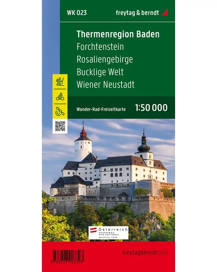 Cartographia-WK023 Thermenregion Baden - Rosaliengebirge - Hohe Wand - Forchtenstein - Wiener zona Neustadt harta turistică (Freytag)-9783707903393