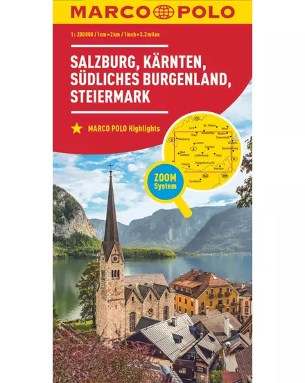 Cartographia-Austria harta regiunii 2. - Salzburg, Carintia, Stiria, Burgenland-Sud-9783575016577