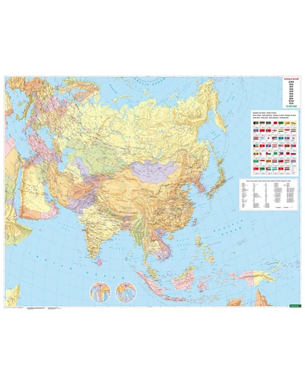Cartographia-Hartă mondială a Asiei (Freytag)-9783707906417