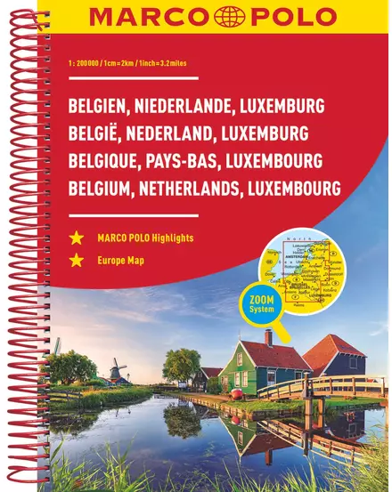 Cartographia-Țările Benelux atlas - Marco Polo-9783829737463