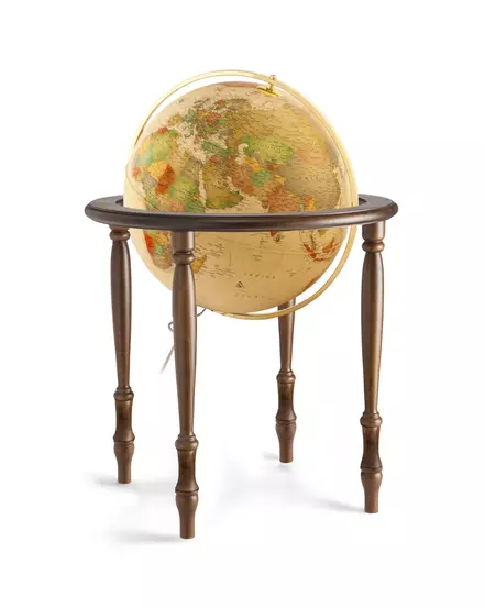 Cartographia-Glob pamantesc CINTHIA Antique, 50 cm - iluminat, talpa din lemn de stejar, meridian din bronz, National Geographic (limba engleza)
