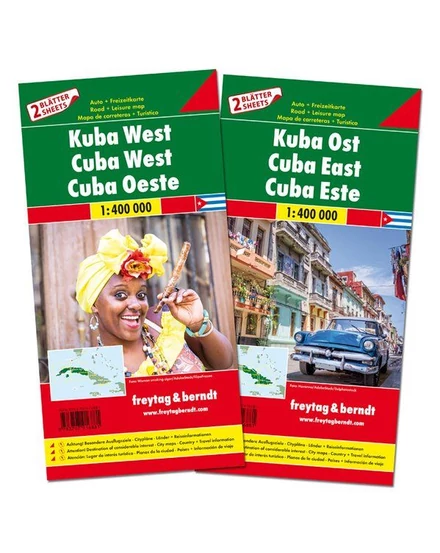 Cartographia-Cuba - set 2 hărți auto (Vest,Est) - Freytag-9783707916881