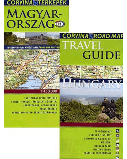 Cartographia-Ungaria harta rutieră turist +  travel guide (engleză)-9789631363128