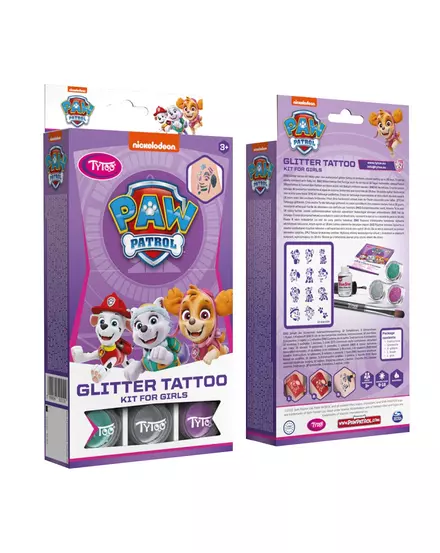 Cartographia - TyToo Set tatuaje cu sclipici Patrula Căţeluşilor pt. fetițe-5999094502109