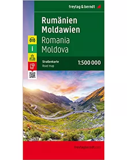 Cartographia-România/Moldova harta cu copertă cartonată (Freytag)-9783707905717