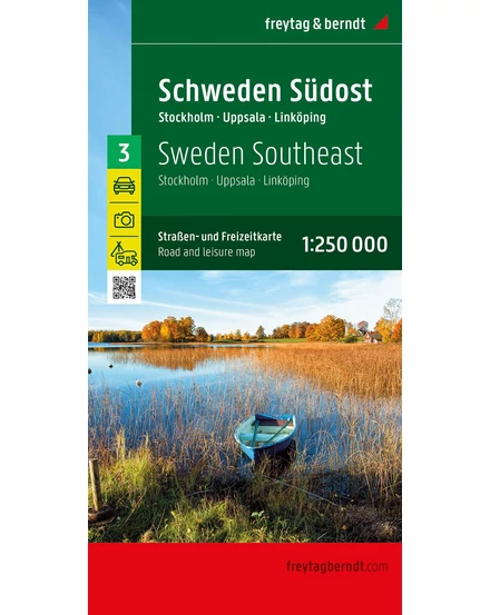 Cartographia-Suedia harta regiunii (3) Stockholm - Uppsala - Linköping harta-Freytag-9783707919936