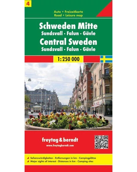 Cartographia-Suedia harta regiunii (4) Sundsvall - Falun - Gävle-Freytag-9783707903218