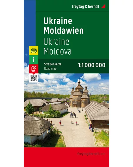 Cartographia-Ucraina Moldova harta cu copertă cartonată (Freytag)-9783707907513