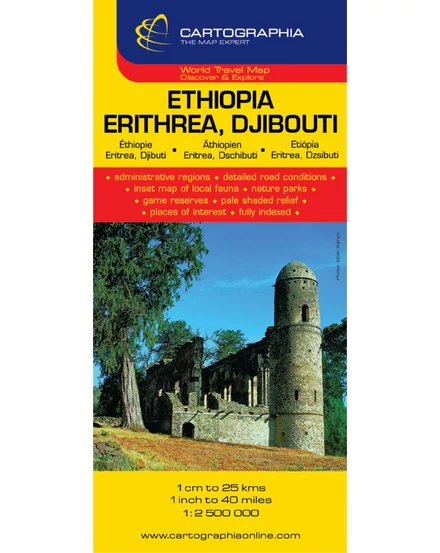 Cartographia-Etiopia, Eritreea, Djibouti harta-9789633525067