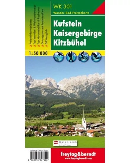 Cartographia-WK301 Kufstein, Kaisergebirge, Kitzbühel harta turistică (Freytag)-9783850847100