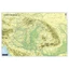 Harta geografica Podisul Carpatic cu graniţa, harta de perete (maghiară) - 60x41 cm - Folie laminată
