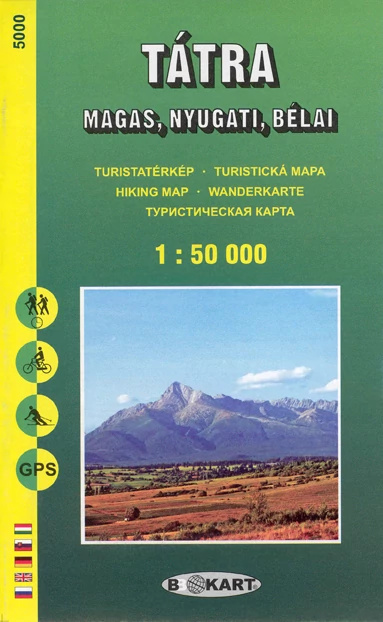 TP5000 Tatra ( Înaltă, Vest, Bela) harta turistiă