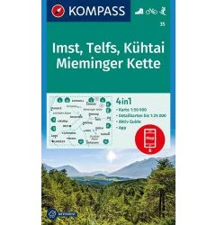 K 35 Imst, Telfs, Kühtai, Mieminger Kette harta turistică 4in1