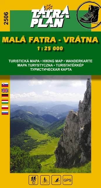 TP2506 Fatra Mică, Vratna harta turistică