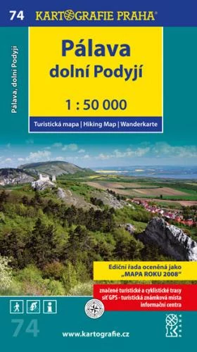 TM 74 Harta turistică Pálava,  Podyjí de jos
