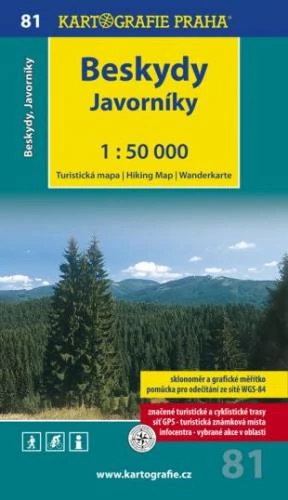 TM 81 Harta turistică Munții Javornik, Beskizi
