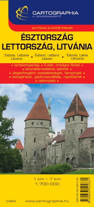 Estonia, Letonia, Lituania harta