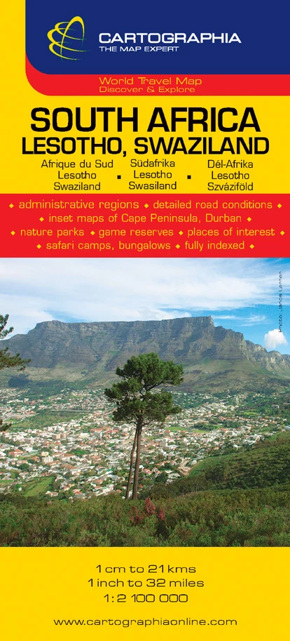 Africa - Sud, Lesotho, Swaziland harta
